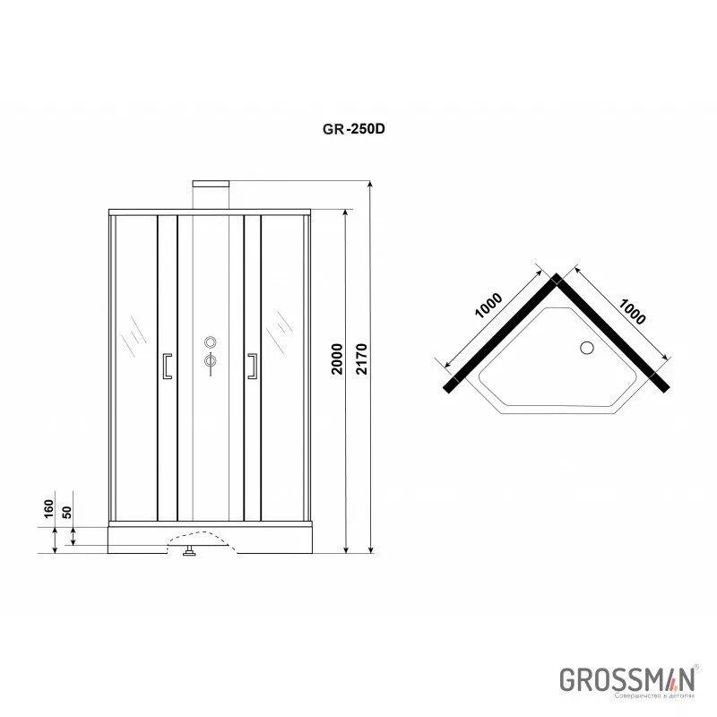 картинка Душевая кабина Grossman GR250D 