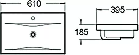 картинка Раковина керамическая SantiLine SL-2101 (60) 