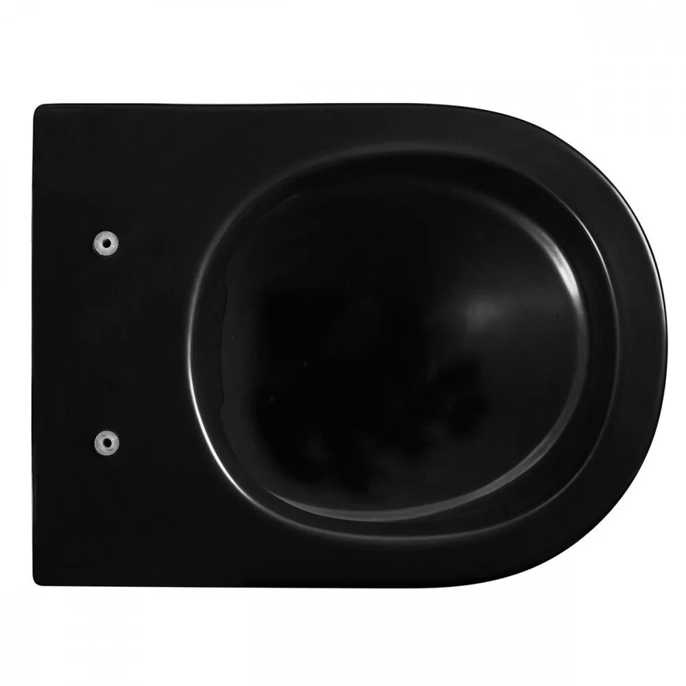 картинка Комплект подвесной унитаз Abber Bequem AC1100MB черный матовый с инсталляцией AC0105 и кнопкой AC0120MB черная матовая 