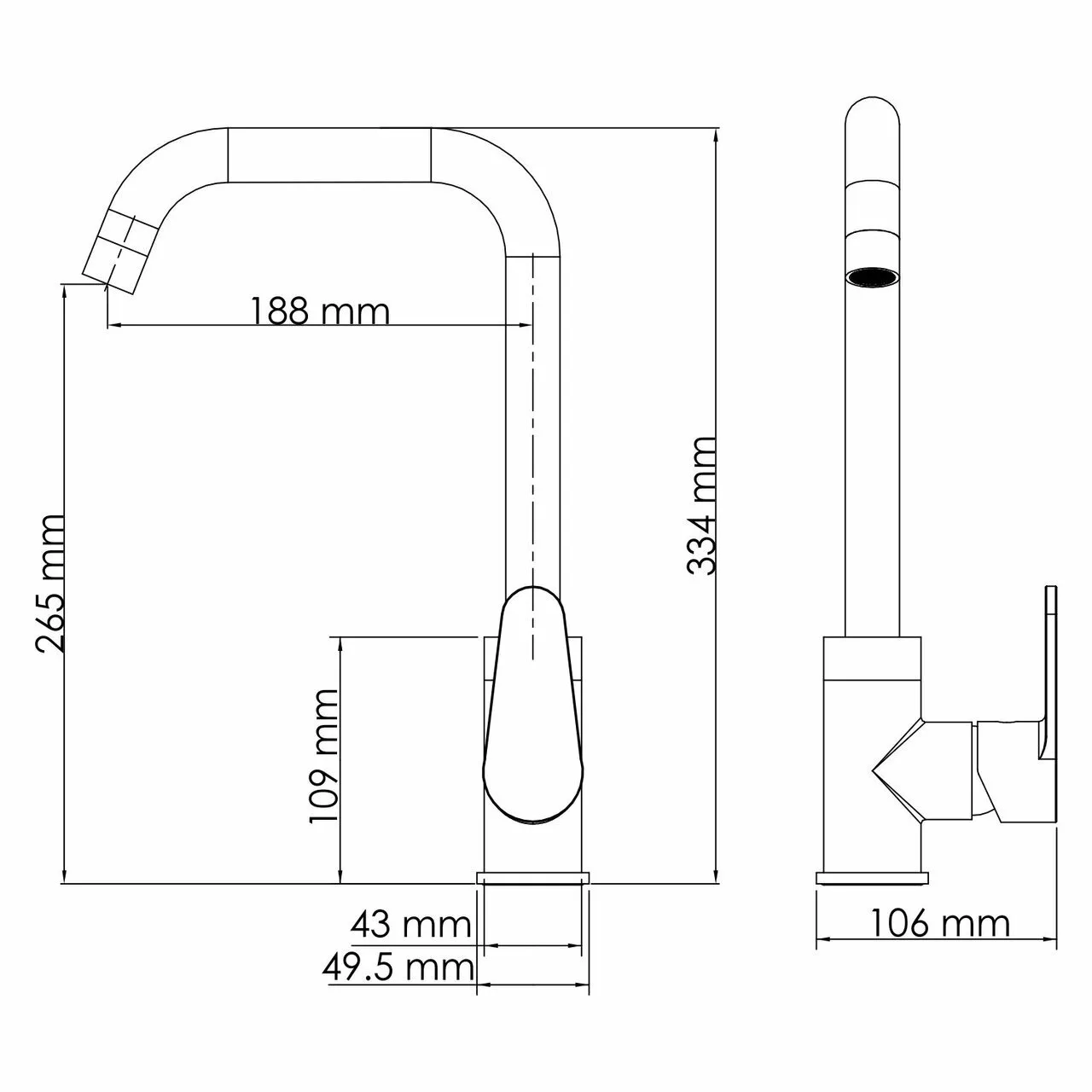 картинка Смеситель для кухни WasserKRAFT Alz 28807 