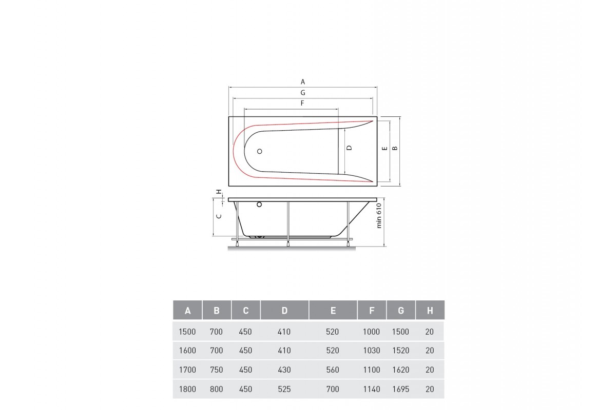 картинка Акриловая ванна Vayer Boomerang 150x70 