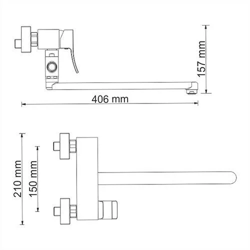 картинка Смеситель для ванны с длинным изливом WasserKRAFT Exter 1602L 