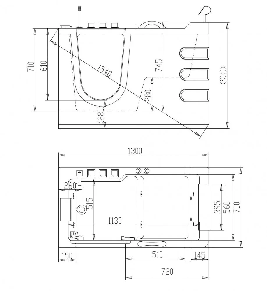 картинка Акриловая ванна Abber AB9000 B L 