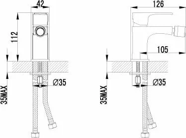 картинка Смеситель для биде Lemark Plus Factor LM1608C 