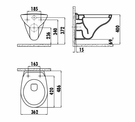 картинка Унитаз подвесной Creavit TP320-11CB00E-0000 