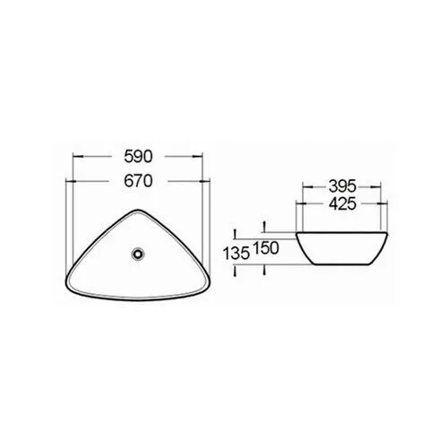 картинка Раковина керамическая SantiLine SL-1034 