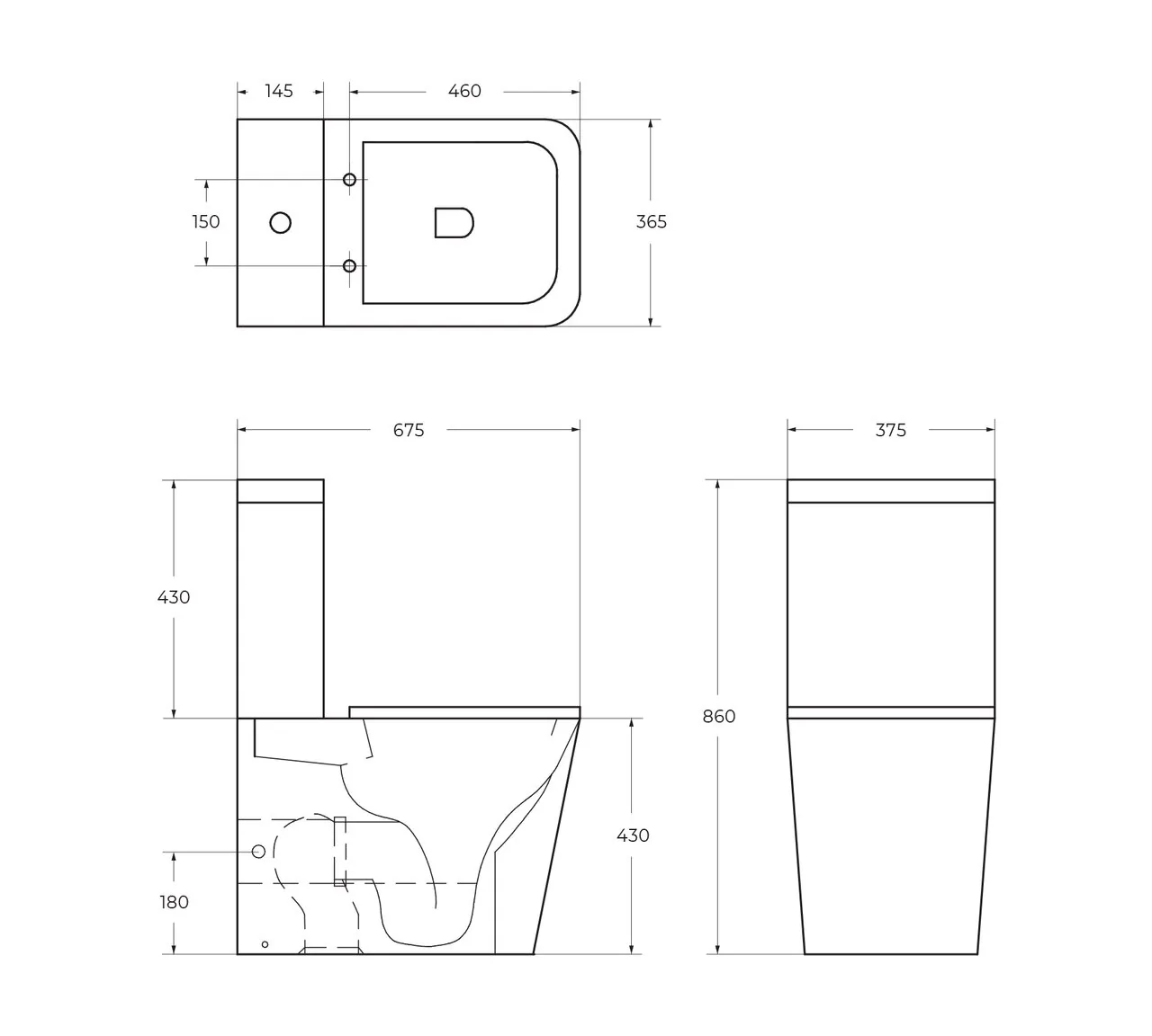 картинка Унитаз-компакт безободковый BelBagno ARDENTE-R BB02093CPR/BB2112SC 