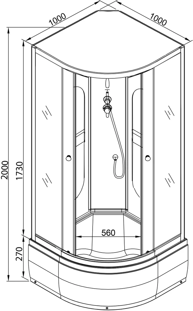 картинка Душевая кабина AvaCan L510 стандартная 