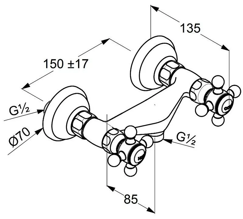 картинка Смеситель для душа Kludi Adlon 516104520, золото 