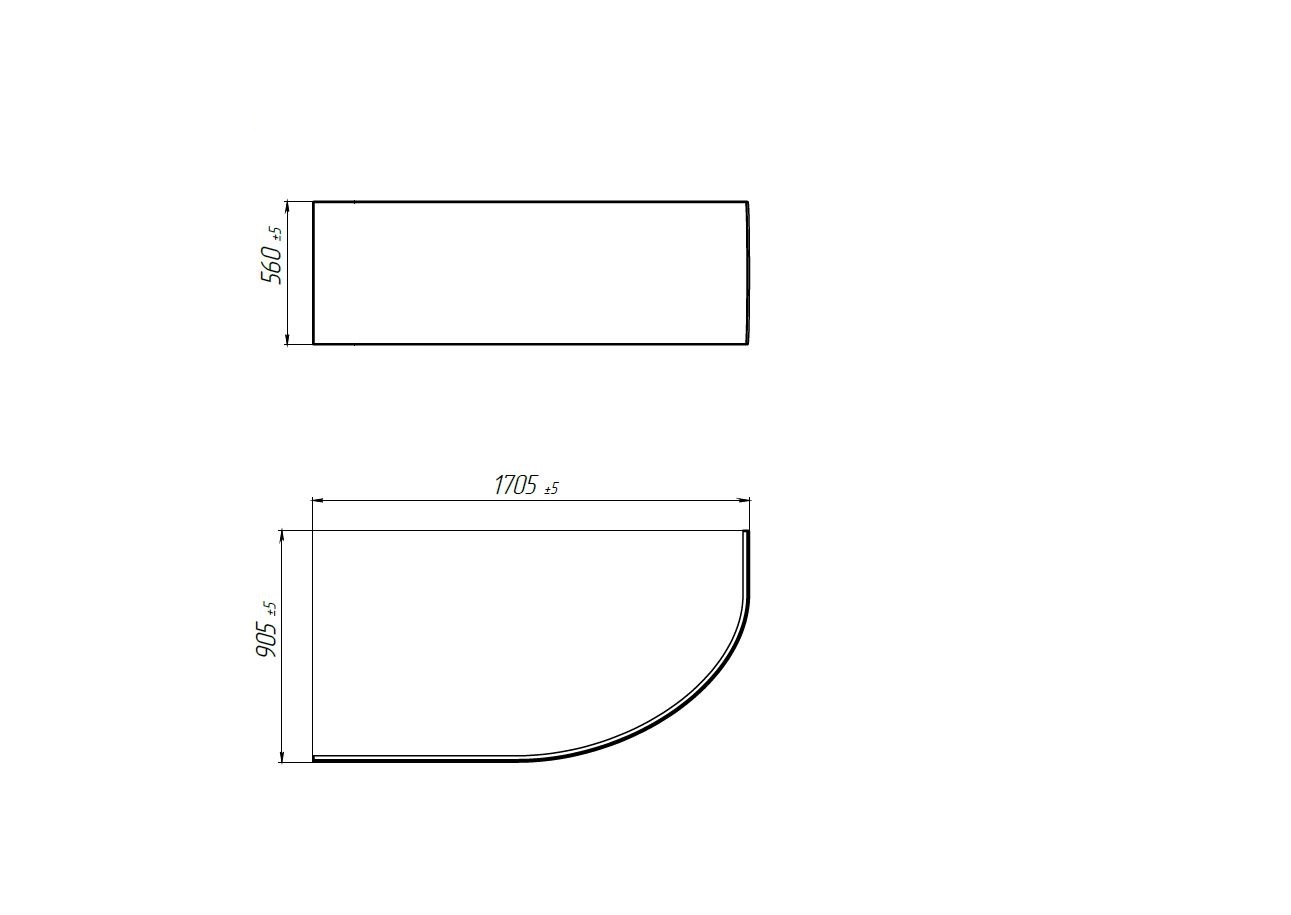 картинка Панель 1Marka FLAT DIANA 170х90 R/L