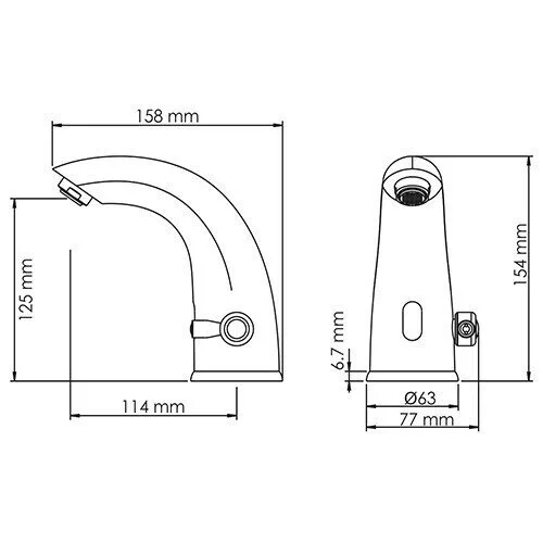 картинка Сенсорный смеситель для умывальника WasserKRAFT Rossel 2813 