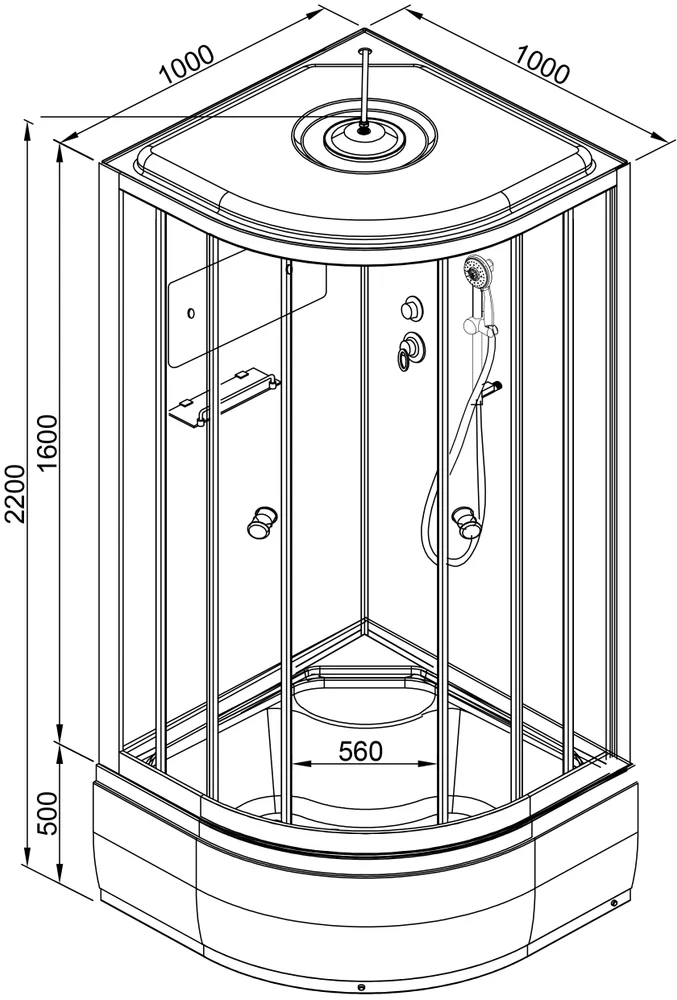 картинка Душевая кабина AvaCan D10S 