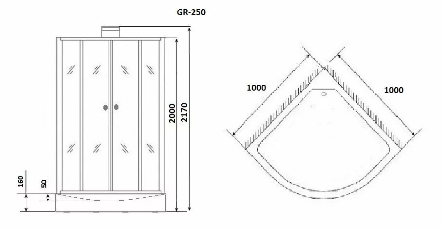 картинка Душевая кабина Grossman GR250 