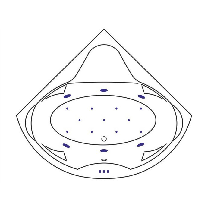 картинка Ванна EXCELLENT Konsul 150x150 RELAX золото 