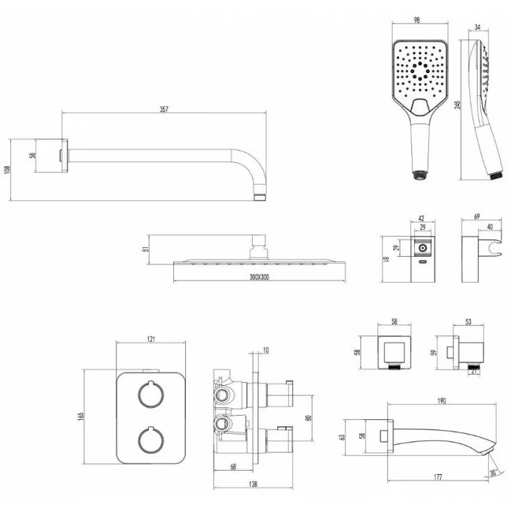 картинка Душевой комплект Lemark Yeti LM7842C 