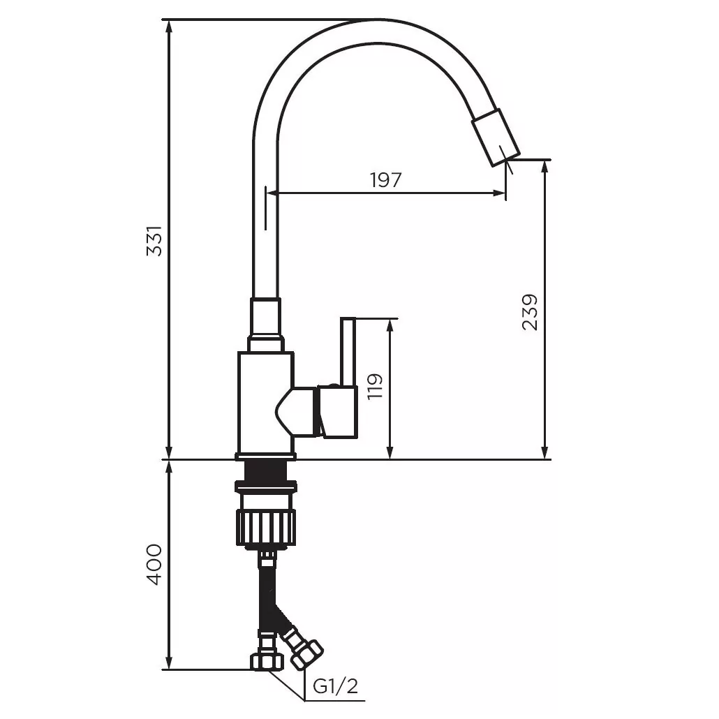 картинка Смеситель для кухни Dorff Logic D3007622 