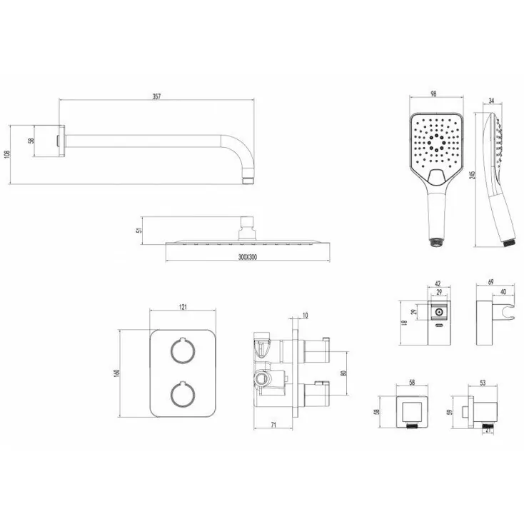 картинка Душевой комплект Lemark Yeti LM7849C 