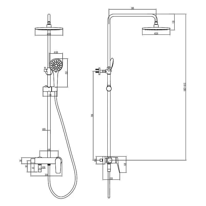 картинка Душевая стойка Lemark Bronx LM3762GM графит 