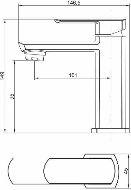 картинка Смеситель для раковины Aquanet Cinetic AF120-10С 