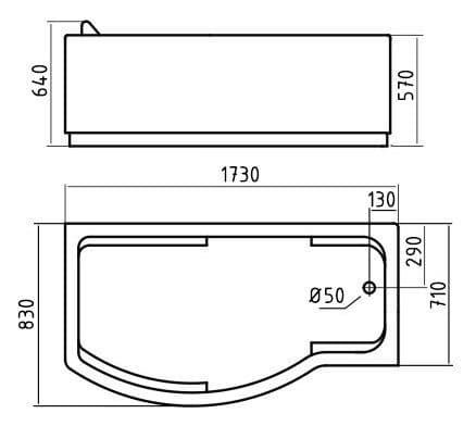 картинка Акриловая ванна Gemy G9010 B R 