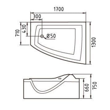 картинка Акриловая ванна Gemy G9056 O R 