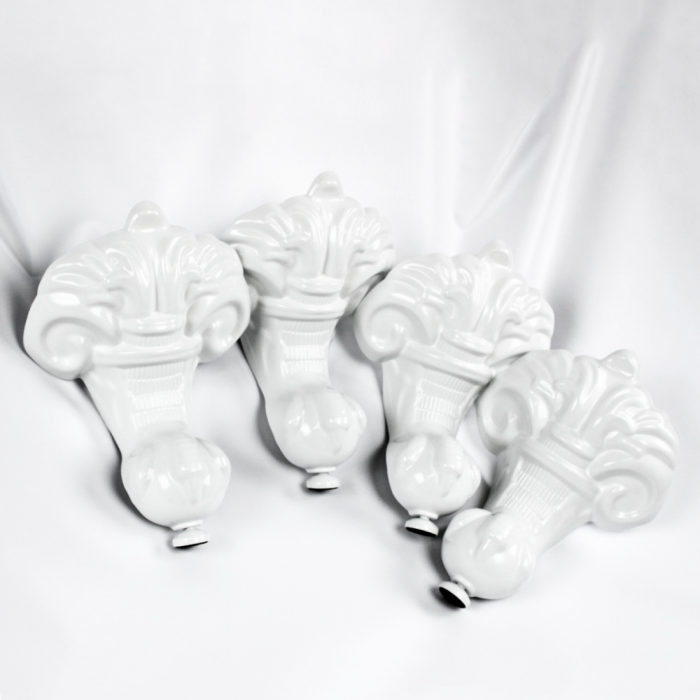 картинка Ножки декоративные для отдельностоящей ванны Delice Vintage Белые комплект 4 шт 
