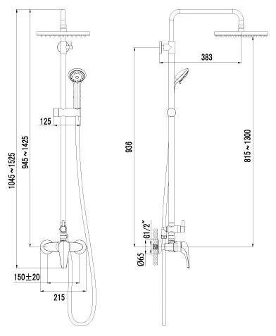 картинка Душевая стойка Lemark Poseidon LM4260C 