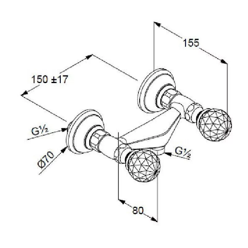 картинка Смеситель для душа Kludi Adlon 5161005G5, хром 